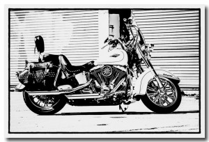 photography lessons-raleigh-monochrome harley davidson pearl