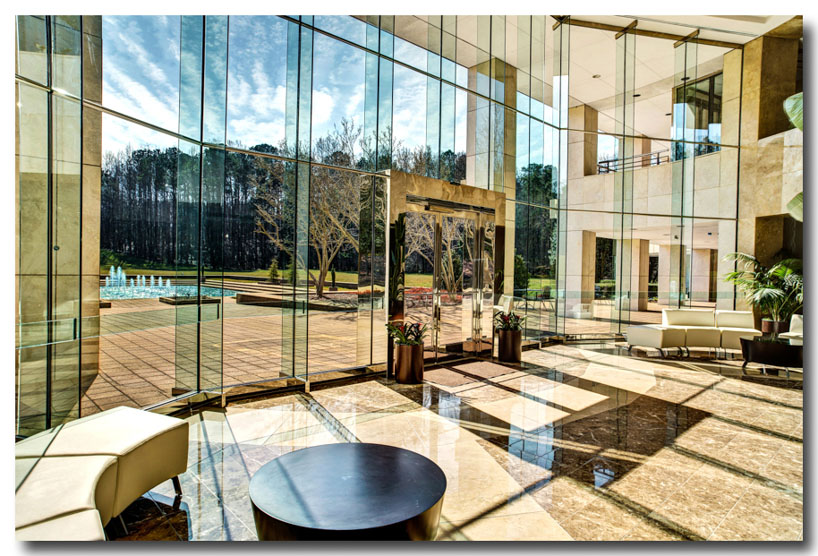 raleigh architecture photographers-sunstreaked lobby interior