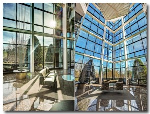 raleigh architecture photographers_sunlit lobby